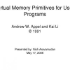 Virtual Memory Primitives for User Programs