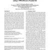 Virtual monotonic counters and count-limited objects using a TPM without a trusted OS