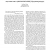 We need more than one: why students need a sophisticated understanding of programming languages