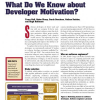 What Do We Know about Developer Motivation?