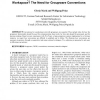 What Happened to our Document in the Shared Workspace? The Need for Groupware Conventions