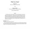 What's in a Name