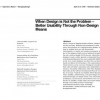 When design is not the problem: better usability through non-design means