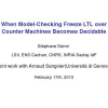 When Model-Checking Freeze LTL over Counter Machines Becomes Decidable